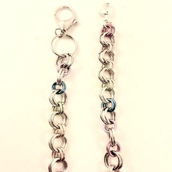 Pride Flag Steel Chainmaille Belt Chain - Picture 6 of 10